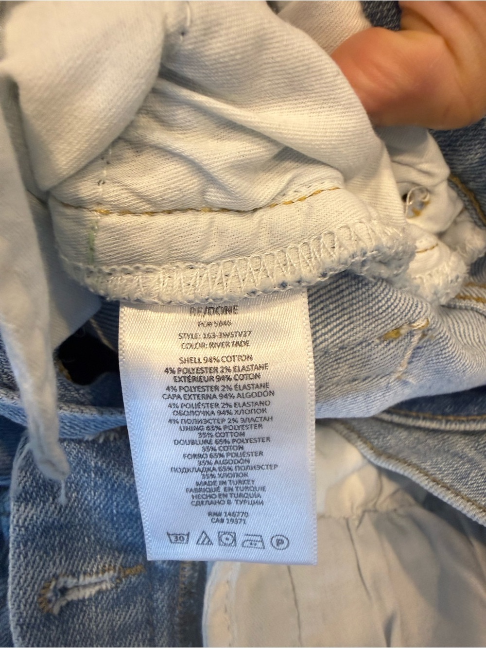 RE/DONE Light Wash Jeans - Light Blue - Picture 3 of 5